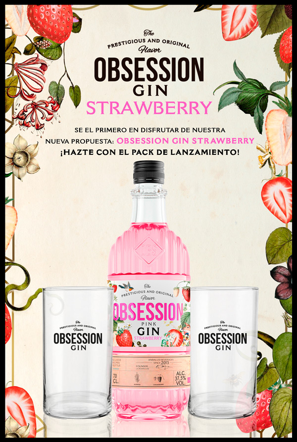 Nueva Obsession Gin Strawberry | Andalusí Destilerías Nueva Obsession Gin Strawberry | Andalusí Destilerías